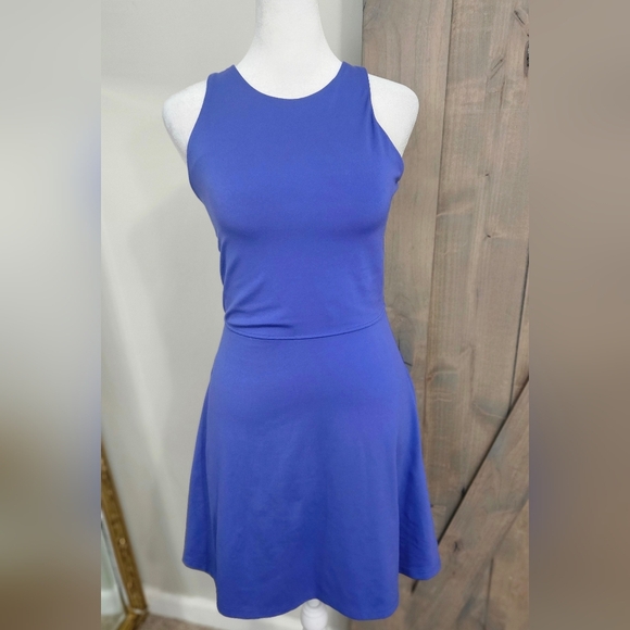 ATHLETA Conscious Athletic Halter Dress in Lazurite Blue. Size Small - Picture 10 of 16